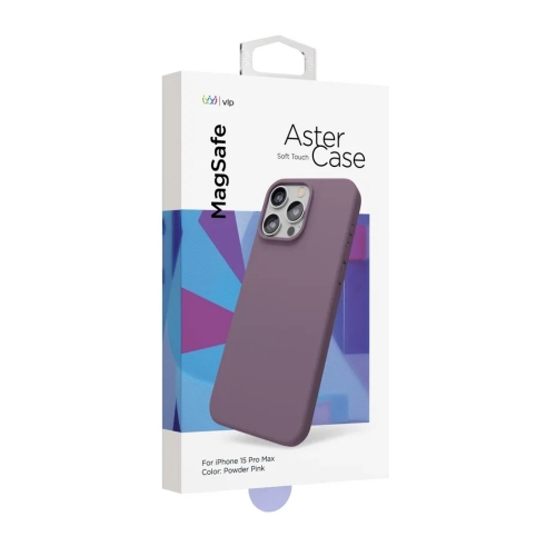 Чехол защитный "vlp" Aster Case с MagSafe для iPhone 15 ProMax, пудровый, 101057023