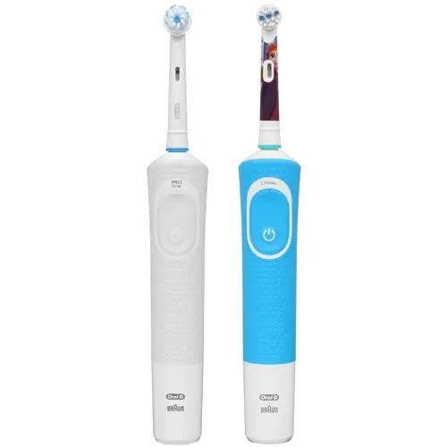 Набор зубных щеток Braun Oral-B Family Pack (Vitality 100+Vitality Frozen Kids D12.513.K) белый, голубой