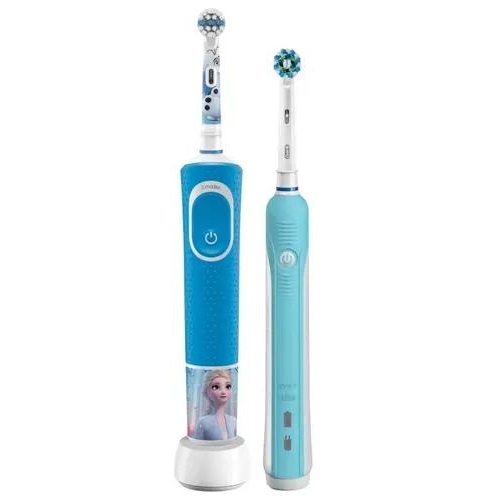 Набор зубных щеток Braun Oral-B Family Pack (Vitality 100+Vitality Frozen Kids D12.513.K белый, голубой