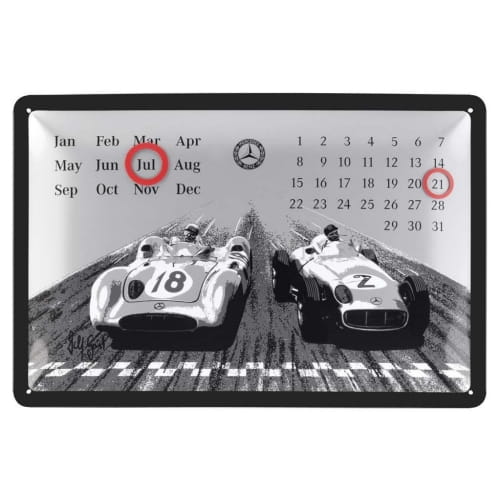 Металлический календарь Mercedes Heritage Calendars, B67995179