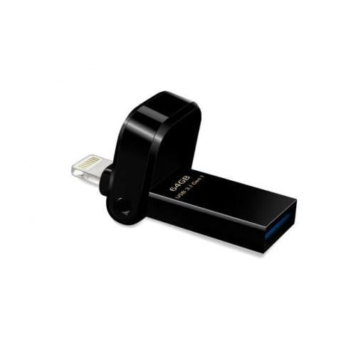 Флеш накопитель 64GB A-DATA i-Memory AI920, Glossy Black