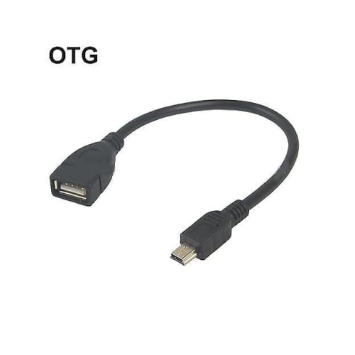 Кабель OTG mini USB (M) - USB (F) Dexp 0,15м [OMiUBSI115] 1A, черный