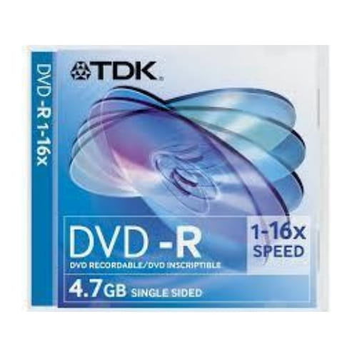 Диск DVD-R TDK, 4.7GB, 16x, пластиковая коробка
