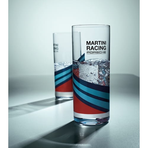 Набор из двух стеклянных стаканов Porsche Set of 2 long drink glasses, MARTINI RACING, WAP0505000L0MR