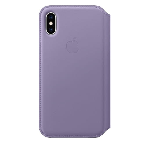 Кожаный чехол Folio для iPhone XS, лиловый цвет