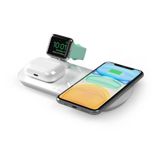 Беспроводное зарядное устройство Deppa 3в1 (D-24010) для Apple iPhone/ Watch (1-5ser)/ Air Pods 17.5W Белый, 03628