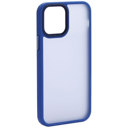 Чехол-накладка пластиковая DFANS Design Be Different Case с силиконовыми бортами для iPhone 12/ 12 Pro (6.1"), синий, 19460