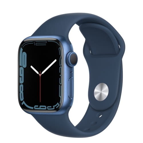 Apple Watch Series 7, 41мм, алюминий, синий, спортивный ремешок