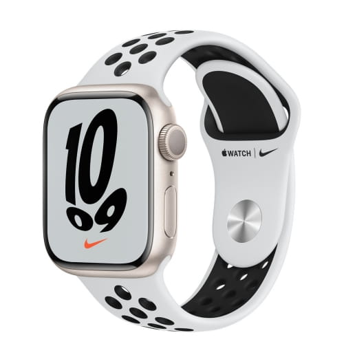 Apple Watch Series 7, 41мм, алюминий, сияющая звезда, спортивный ремешок Nike