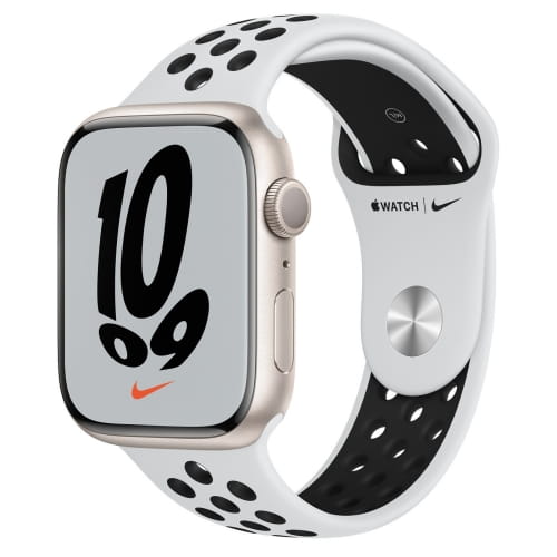 Apple Watch Series 7, 45мм, алюминий, сияющая звезда, спортивный ремешок Nike