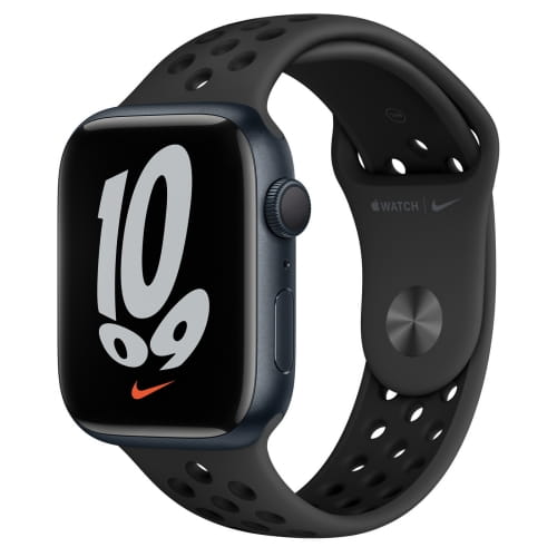 Умные часы Apple Watch Series 7 45mm Aluminium with Nike Sport Band RU, тёмная ночь
