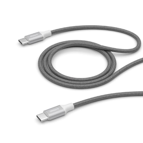 USB дата-кабель Deppa D-72304 Type-C to Type-C алюминий/нейлон (3А) 1.2м Графитовый 02098