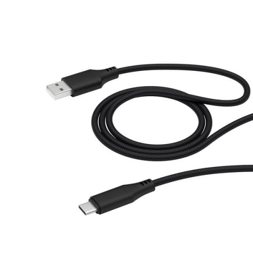 USB дата-кабель Deppa ALUM USB - USB Type-C 5A алюминий/ нейлон D-72283 (1м) Черный 02054