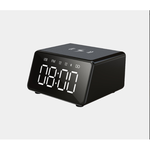 Настольные электронные часы, с Bluetooth-колонкой, беспроводная зарядка, будильник, радио