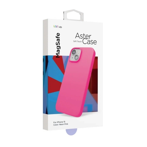 Чехол защитный "vlp" Aster Case с MagSafe для iPhone 14/15, розовый, 101057004