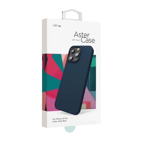 Чехол защитный "vlp" Aster Case для iPhone 15 Pro, темно-синий, 1057030