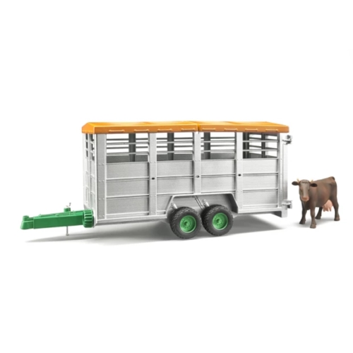 BRUDER Прицеп для перевозки животных с коровой 02-227