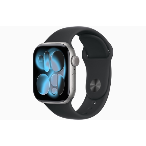 Смарт-часы Apple Watch Series 11, 42 mm, корпус Space Grey Aluminium, ремешок Black Sport Band