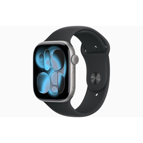 Смарт-часы Apple Watch Series 11, 46 mm, корпус Space Grey Aluminium, ремешок Black Sport Band