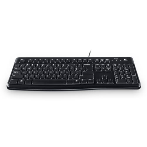Клавиатура Logitech Keyboard K120, USB, влагозащищенная, черный, 920-002522