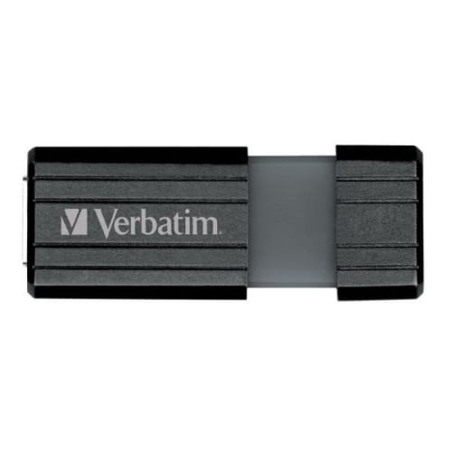 Флэш-накопитель 32GB Verbatim PinStripe, USB 2.0, Черный