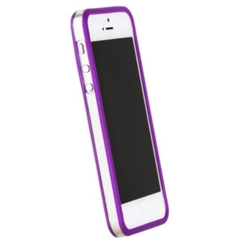 Бампер GRIFFIN для iPhone 5 фиолетовый с прозрачной полосой