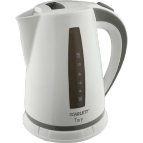 Чайник Scarlett SC-027, 2200 Вт, 1,7 л, скрытый нагревательный элемент, пластик