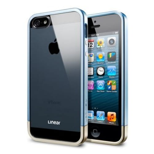Бампер SGP SGP10043 Liner Crystal Metal для  iPhone 5, голубой