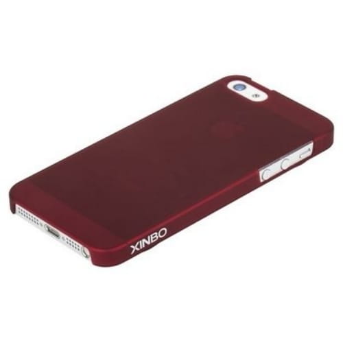 Накладка XINBO для iPhone 5, пластиковая, бордовая+ защитная пленка