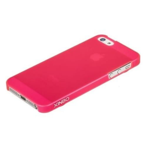 Накладка XINBO для iPhone 5, пластиковая, розовая+ защитная пленка