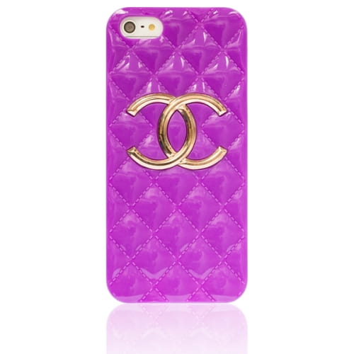 Чехол Chanel для iPhone 5S / 5 фиолетовый