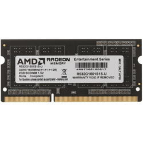 Оперативная память SODIMM AMD Radeon R5 Entertainment Series [R532G1601S1S-U] 2 ГБ