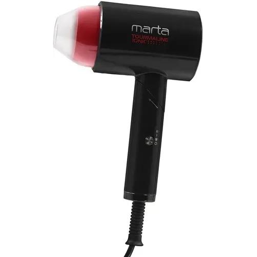 Фен MARTA MT-1261 черный/красный
