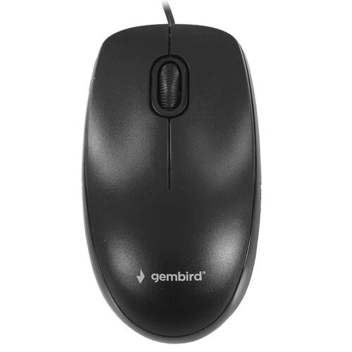 Мышь проводная Gembird MOP-200  черный