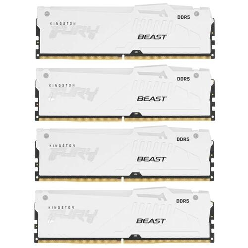 Оперативная память Kingston FURY Beast White RGB [KF556C40BWAK4-128] 128 ГБ