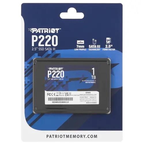 1000 ГБ 2.5" SATA накопитель Patriot Memory P220 [P220S1TB25]
