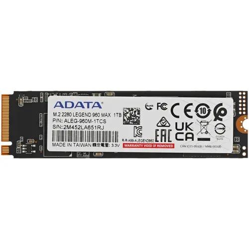 1000 ГБ SSD M.2 накопитель ADATA LEGEND 960 MAX [ALEG-960M-1TCS]