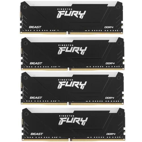 Оперативная память Kingston FURY Beast Black RGB [KF436C18BB2AK4/64] 16 ГБ