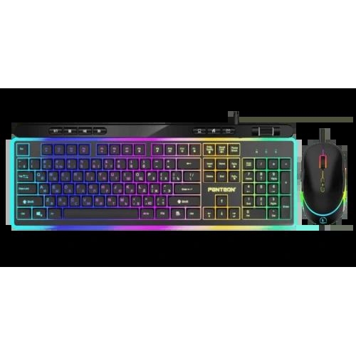 Клавиатура+мышь  проводная  PANTEON GS230 черный