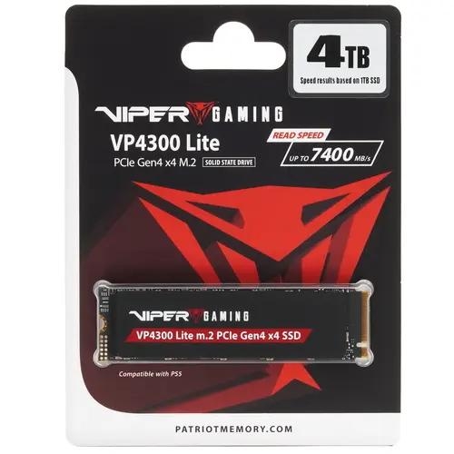 4000 ГБ M.2 NVMe накопитель Patriot Viper VP4300 Lite [VP4300L4TBM28H]