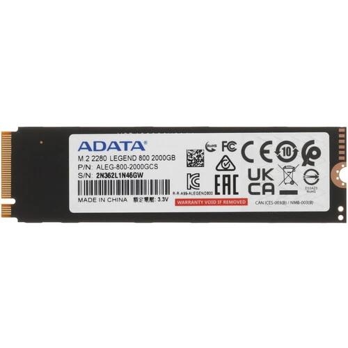 2000 ГБ M.2 NVMe накопитель ADATA LEGEND 800 [ALEG-800-2000GCS]