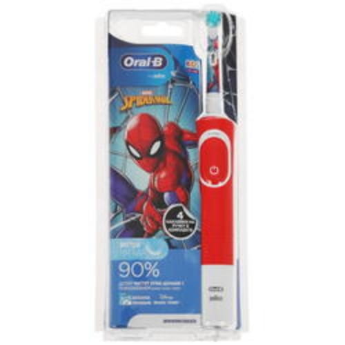 Электрическая зубная щетка Braun Oral-B Vitality Kids D100.413.2K Spiderman красный