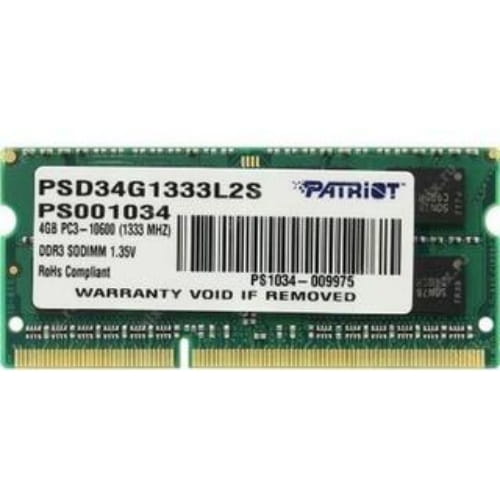 Оперативная память SODIMM Patriot Signature [PSD34G1333L2S] 4 ГБ