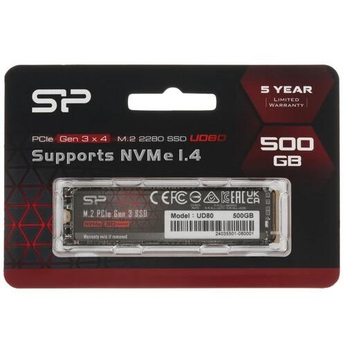 500 ГБ M.2 NVMe накопитель Silicon Power UD80 [SP500GBP34UD8005]