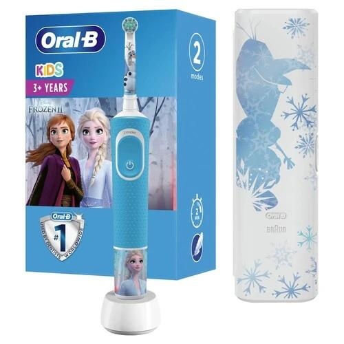 Электрическая зубная щетка Braun Oral-B Vitality Kids D100.413.2K Frozen белый, голубой