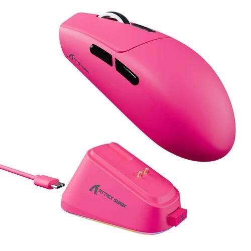 Мышь беспроводная/проводная Attack Shark G3Pro  розовый
