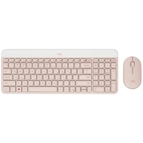 Клавиатура+мышь беспроводная Logitech Slim Wireless Desktop MK470 розовый