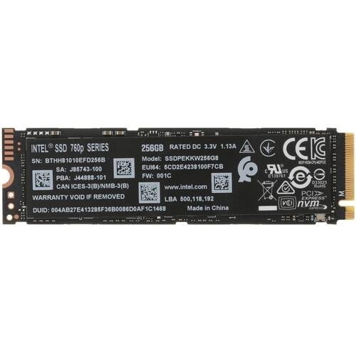 256 ГБ M.2 NVMe накопитель Intel 760p Series [SSDPEKKW256G8XT]