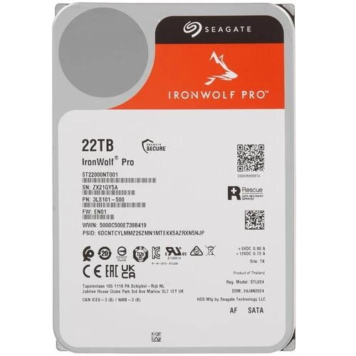 22 ТБ Жесткий диск Seagate IronWolf Pro [ST22000NT001]