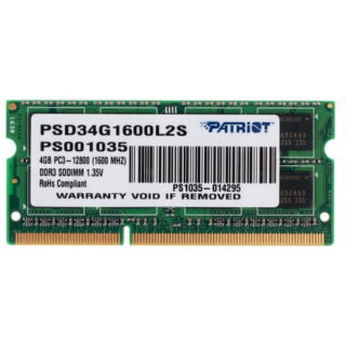 Оперативная память SODIMM Patriot Signature Line [PSD34G1600L2S] 4 ГБ